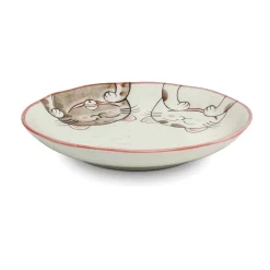Kiji Stoneware & Ceramics Pink Lucky Cat Japanese Side Plate, 19.5cm Discount
