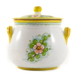 Tuscan Handmade Pomegranate-Painted Terracotta Cooking Pot, 20cm Sale