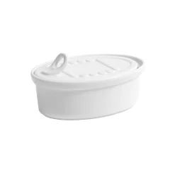 Viejovalle Porcelain Oval Canape Dish with Lid, 13cm dia Outlet