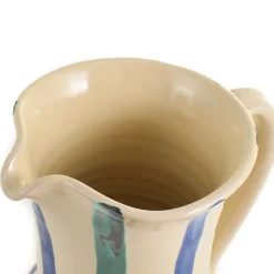 Puglia Handmade Puglia Aquamarine and Blue Stripe Pitcher Best