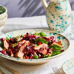 Puglia Handmade Puglia Aquamarine Splatter Pasta Bowl, 29cm Hot