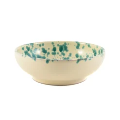 Puglia Handmade Puglia Aquamarine Splatter Bowl, 19cm Best