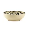 Puglia Handmade Puglia Black Splatter Bowl, 19cm New