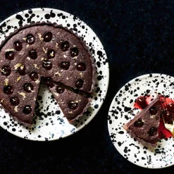 Puglia Handmade Puglia Black Splatter Dinner Plate, 27cm Clearance