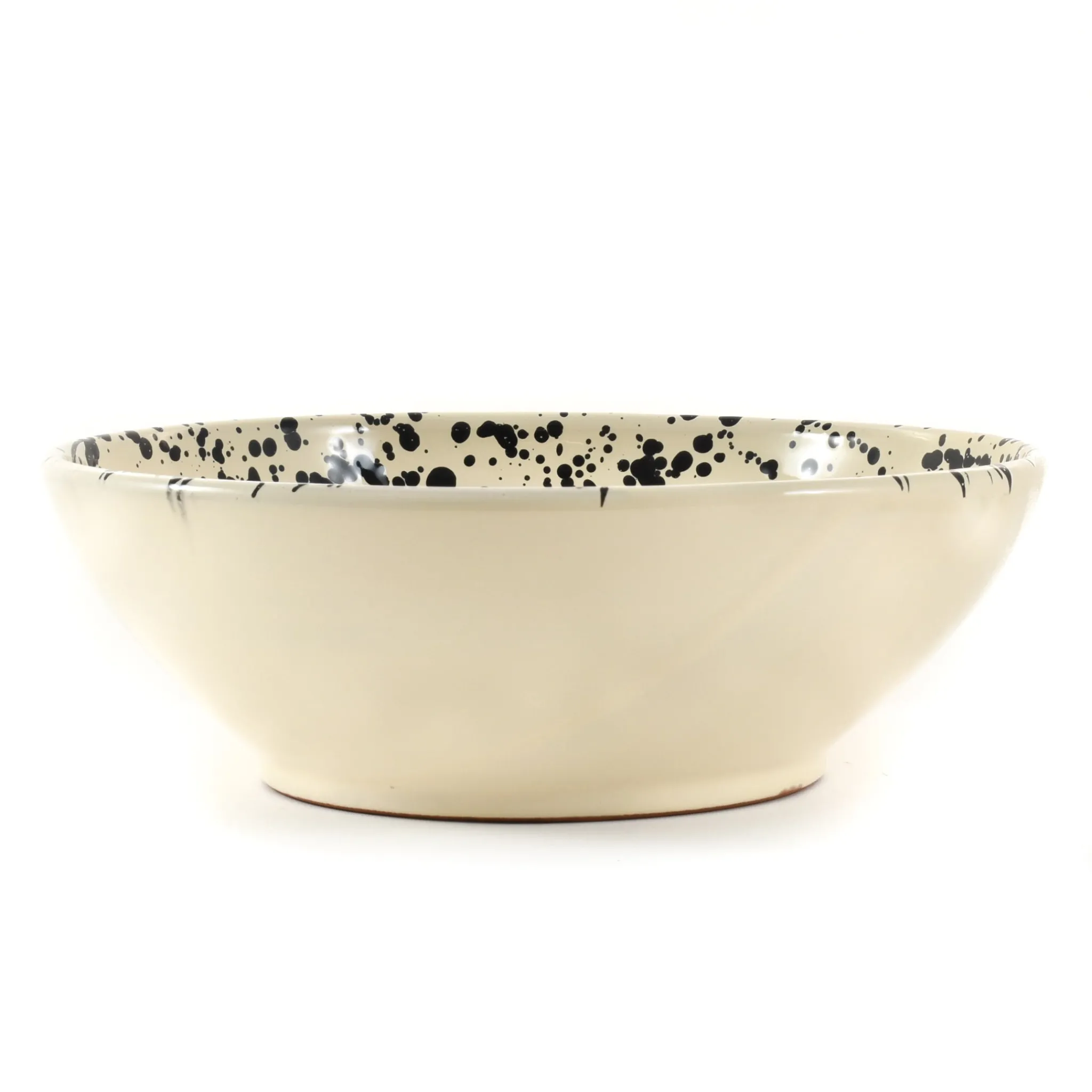 Puglia Handmade Puglia Black Splatter Large Salad Bowl, 28cm Best