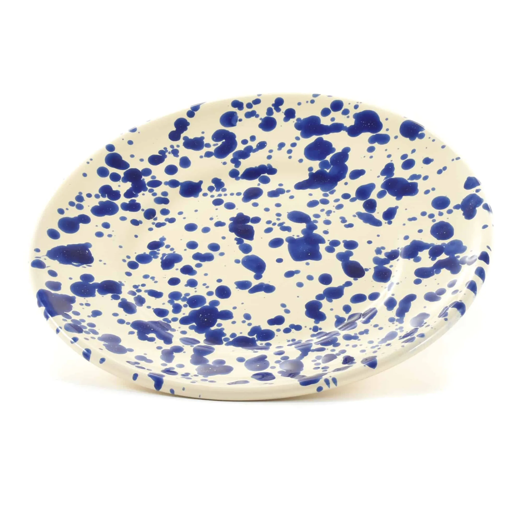 Puglia Handmade Puglia Blue Splatter Side Plate, 19cm Sale