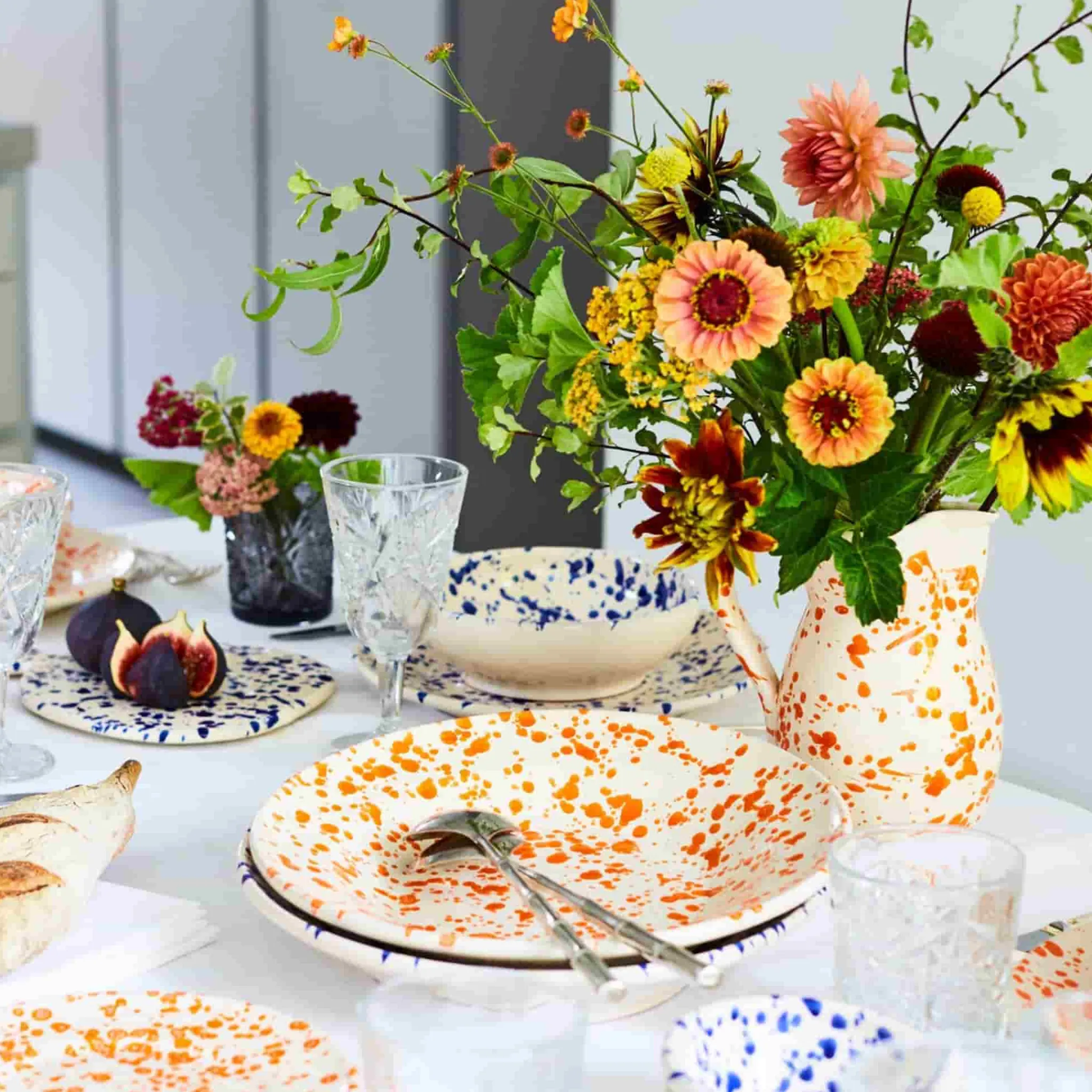 Puglia Handmade Puglia Blue Splatter Side Plate, 19cm Sale