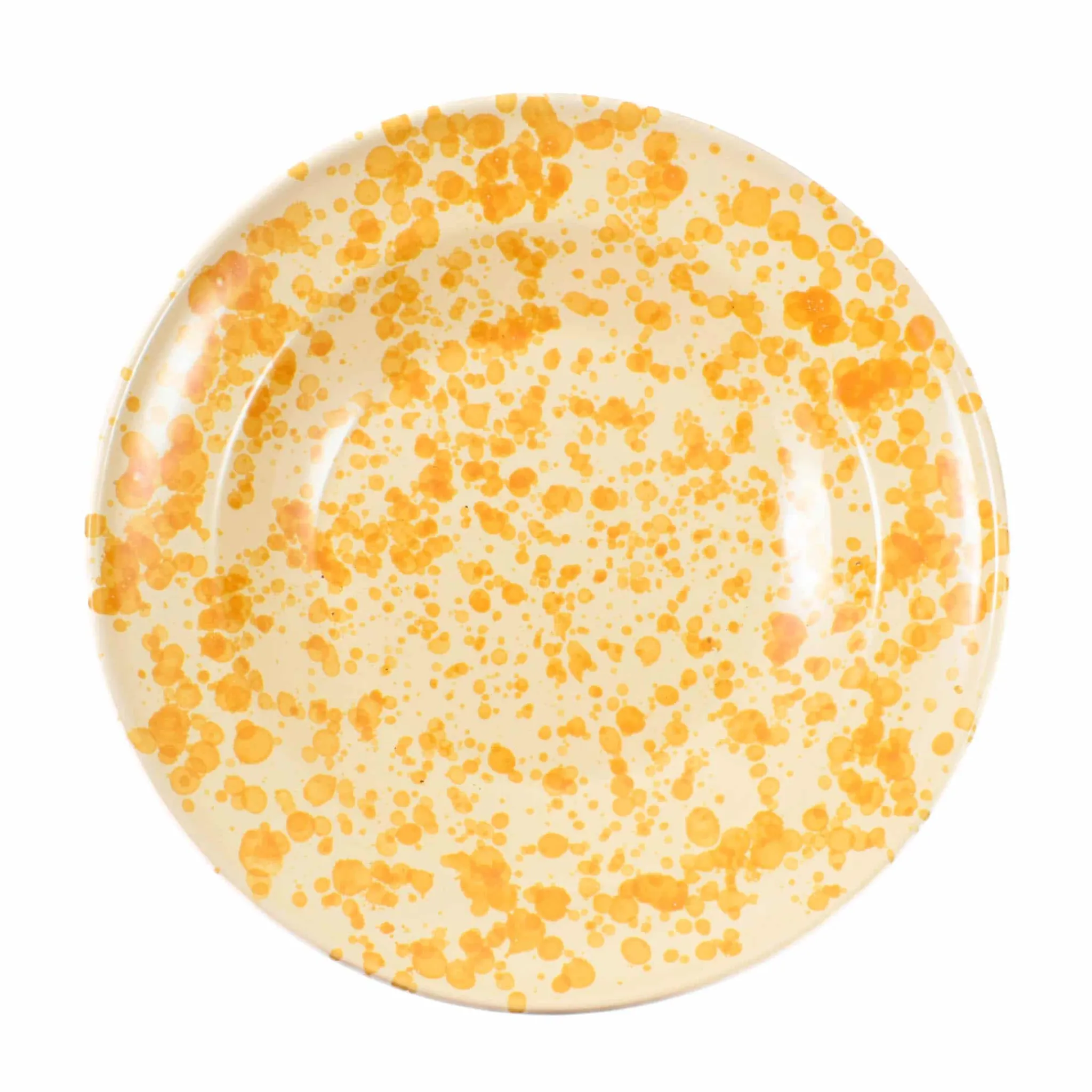 Puglia Handmade Puglia Dark Yellow Splatter Pasta Bowl, 29cm Online