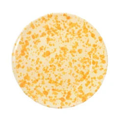 Puglia Handmade Puglia Dark Yellow Splatter Dinner Plate, 27cm Clearance