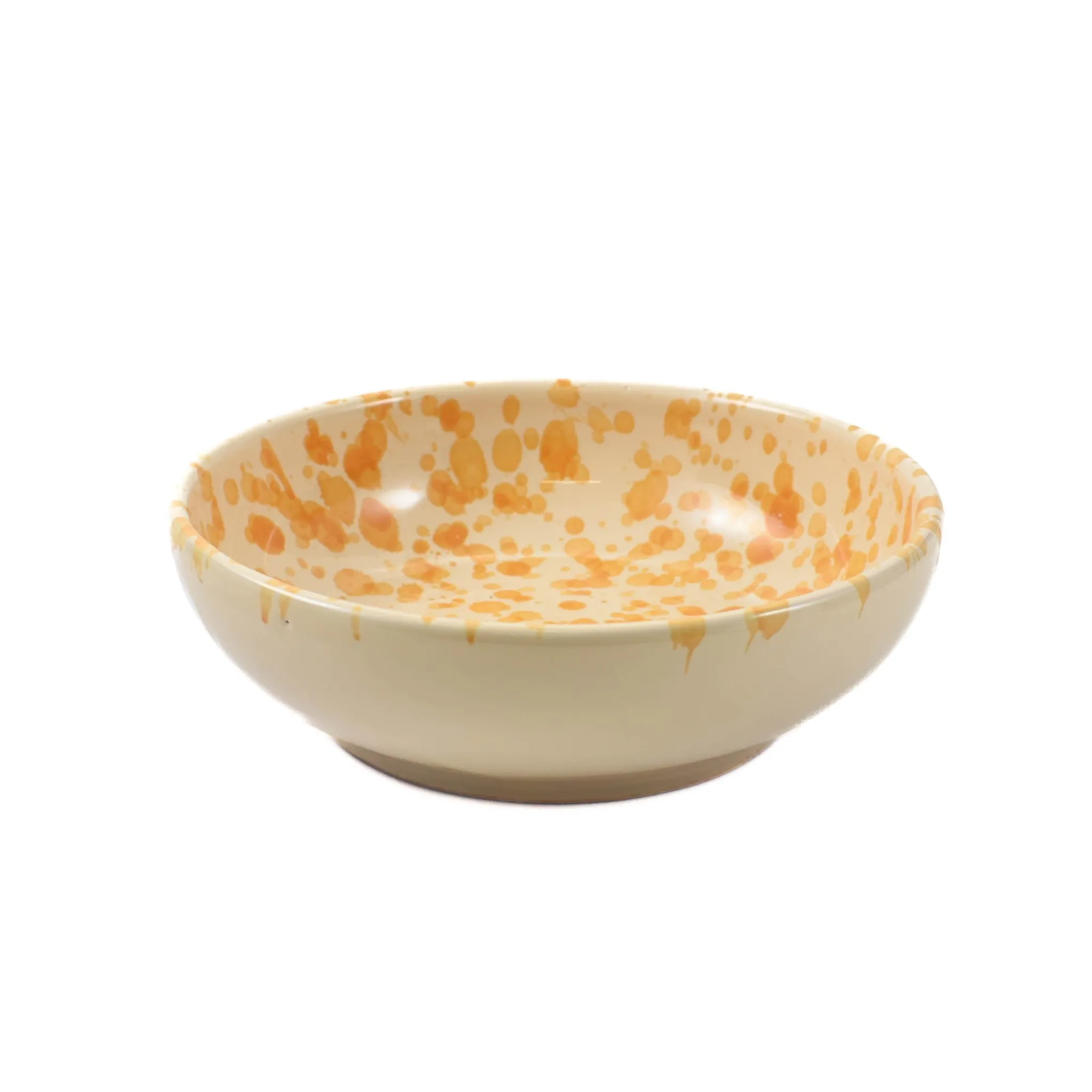 Puglia Handmade Puglia Dark Yellow Splatter Bowl, 19cm Sale