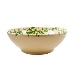 Puglia Handmade Puglia Green Splatter Large Salad Bowl, 28cm Discount