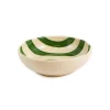 Puglia Handmade Puglia Green Stripe Bowl, 19cm Outlet