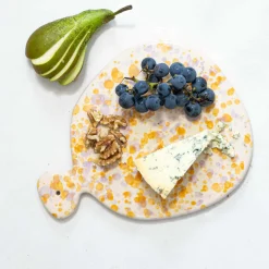 Puglia Handmade Puglia Lilac and Yellow Splatter Serving Board, 25cm Sale