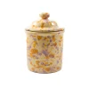 Puglia Handmade Puglia Lilac and Yellow Splatter Storage Jar, 15cm Outlet