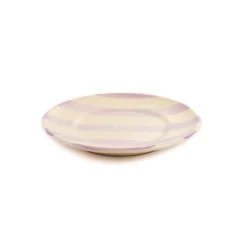 Puglia Handmade Puglia Lilac Stripe Side Plate, 19cm Clearance