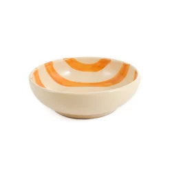 Puglia Handmade Puglia Yellow Stripe Bowl, 19cm New