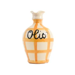 Puglia Handmade Puglia Yellow Stripe Oil Bottle, 250ml Hot