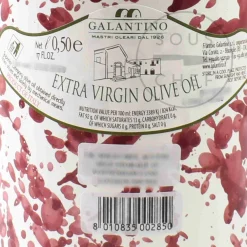 Galantino Puglian Extra Virgin Olive Oil in Burgundy Splatter Ceramic Bottle, 500ml Online