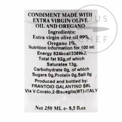Galantino Puglian Olive Oil with Oregano in Terracotta Bottle, 250ml Discount