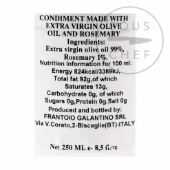 Galantino Puglian Olive Oil with Rosemary in Terracotta Bottle, 250ml Discount