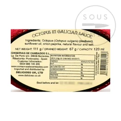 Conservas de Cambados Pulpo En Salsa Gallega - Octopus, 111g Sale