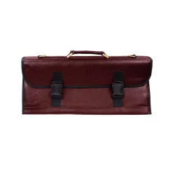 JKC Red Buffalo Leather Knife Bag, 11 Slots Best