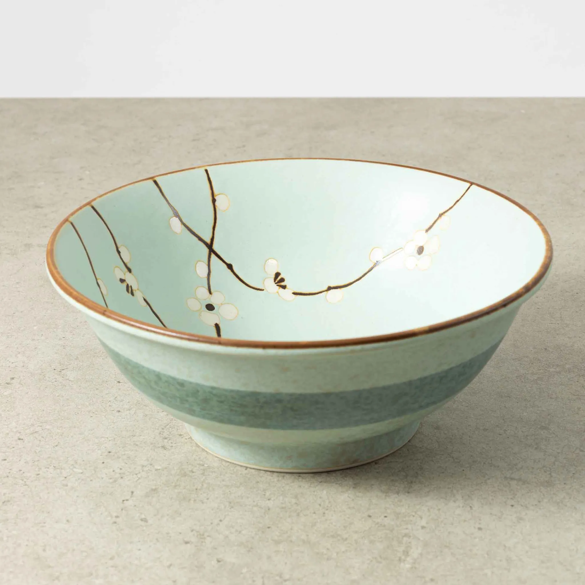 Kiji Stoneware & Ceramics Sakura Blossom Ramen Bowl, 21cm New