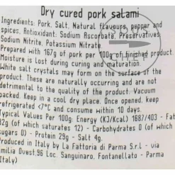 La Fattoria Di Parma Salami Felino IGP Riserva, 290g Clearance