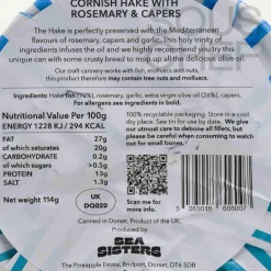 Sea Sisters Tinned Cornish Hake With Rosemary & Capers, 110g Outlet