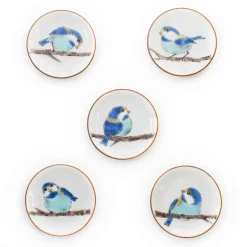 Seikou Porcelain Bird on Branch Chopstick Rests, Set of 5 Sale
