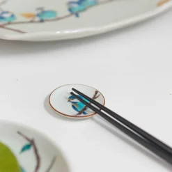 Seikou Porcelain Bird on Branch Chopstick Rests, Set of 5 Sale