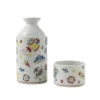Seikou Porcelain Patterned Sake Jug and Cup Sale