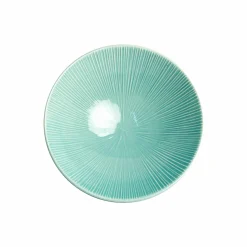 Kiji Stoneware & Ceramics Senkei Shallow Bowl, Turquoise, 24cm New