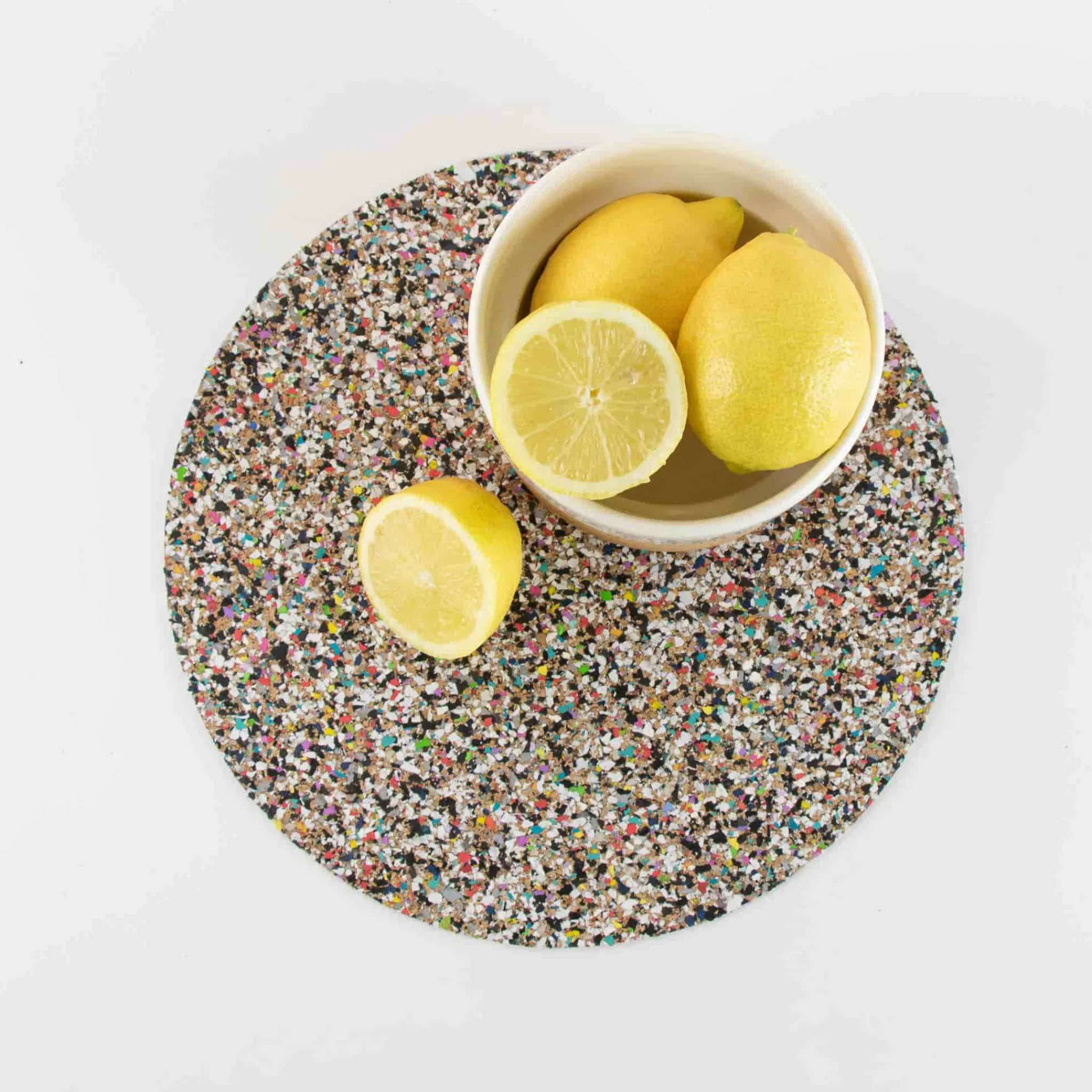 Liga Set of 4 Beach Clean Recycled Cork Round Placemats, 30cm Best