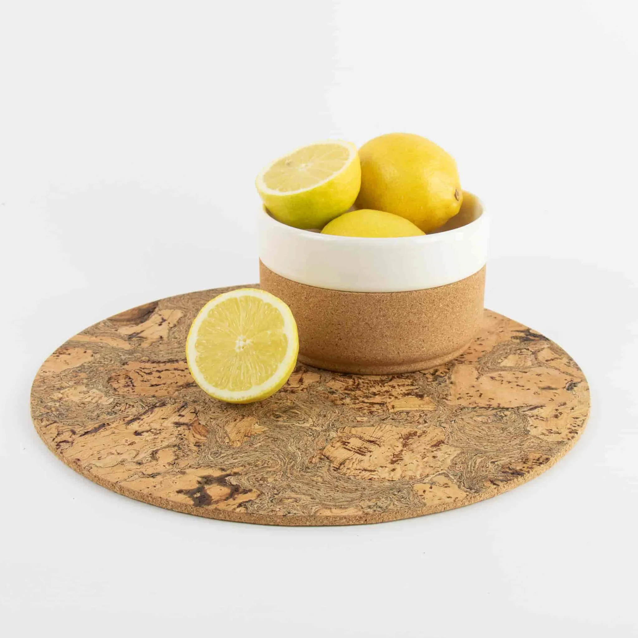 Liga Set of 4 Marbled Cork Round Placemats, 30cm Online