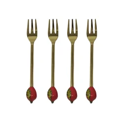 My Gifts Trade Set of 4 Strawberry Tasting Forks Best