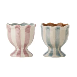 Bloomingville Set of 2 Willa Lilac Stripe Egg Cups Discount