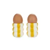 Balvi Set of 2 Yellow Striped Egg Cups Outlet