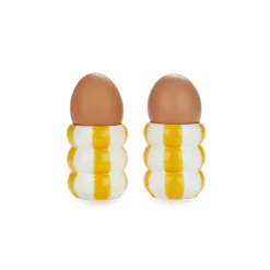 Balvi Set of 2 Yellow Striped Egg Cups Outlet
