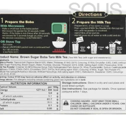 J WAY Short Dated Brown Sugar Boba Taro Milk Tea Kit, 3 sets