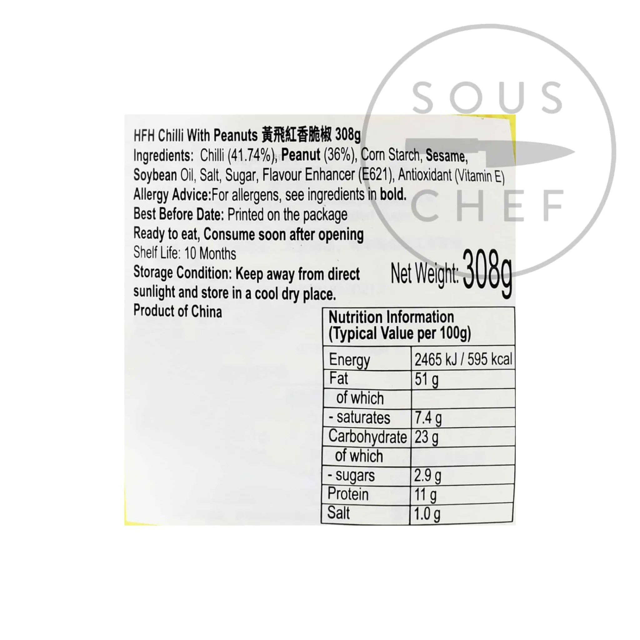 HFH Short Dated Crispy Chilli with Peanuts, 308g Outlet