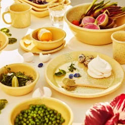 Kapka Enamel Splatter Fest Enamel Roasting and Serving Dish, Yellow New