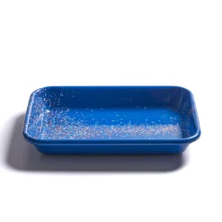 Kapka Enamel Splatter Fest Enamel Roasting and Serving Dish, Cobalt Blue Sale