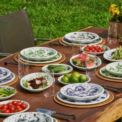 Kapka Enamel Splatter Madness Enamel Oval Serving Plate, Green, 31cm