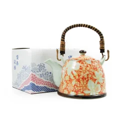 Kiji Stoneware & Ceramics Suisen Red Japanese Teapot