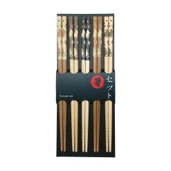 Kiji Stoneware & Ceramics Tan Lucky Cats Chopsticks, 5 Pairs Best