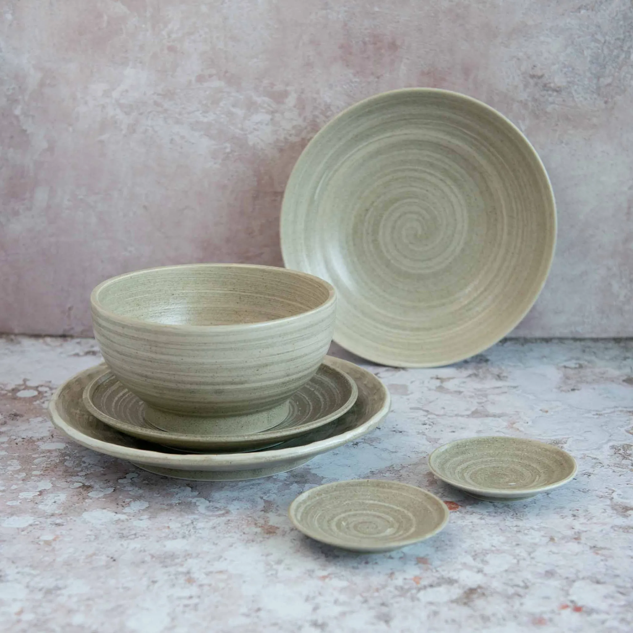 Kiji Stoneware & Ceramics Tatsumaki Coupe Plate, 23cm