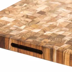 Teakhaus End Grain Butcher Block Rectangular Cutting Board, Medium New