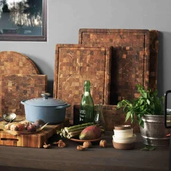 Teakhaus End Grain Butcher Block Rectangular Cutting Board, Medium New