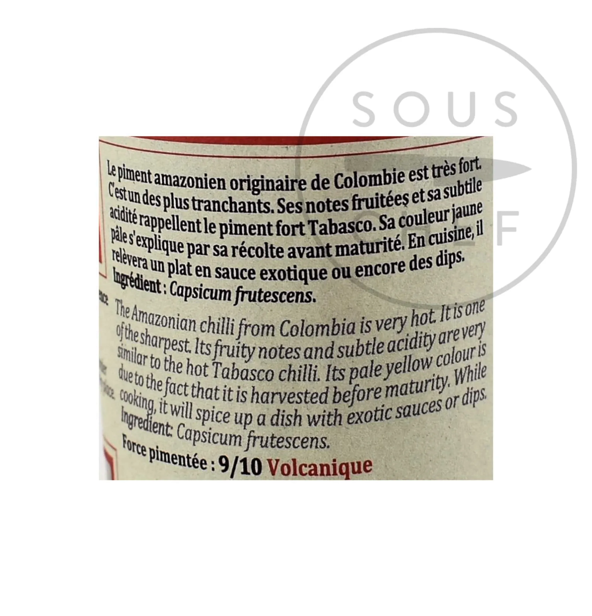 Terre Exotique Amazon Chilli Pepper, 20g New